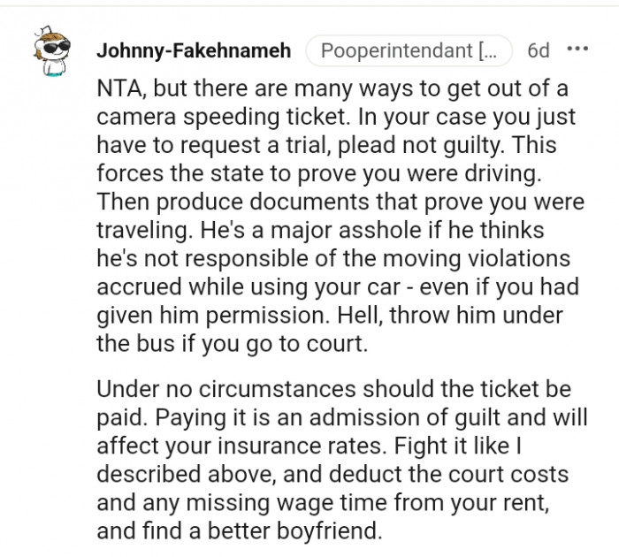 Throw him under the bus if you go to court