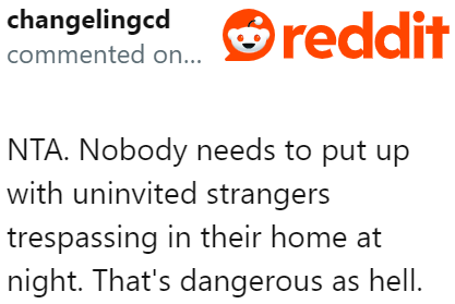 Letting the stranger stay is potentially dangerous for the OP and his flatmates.