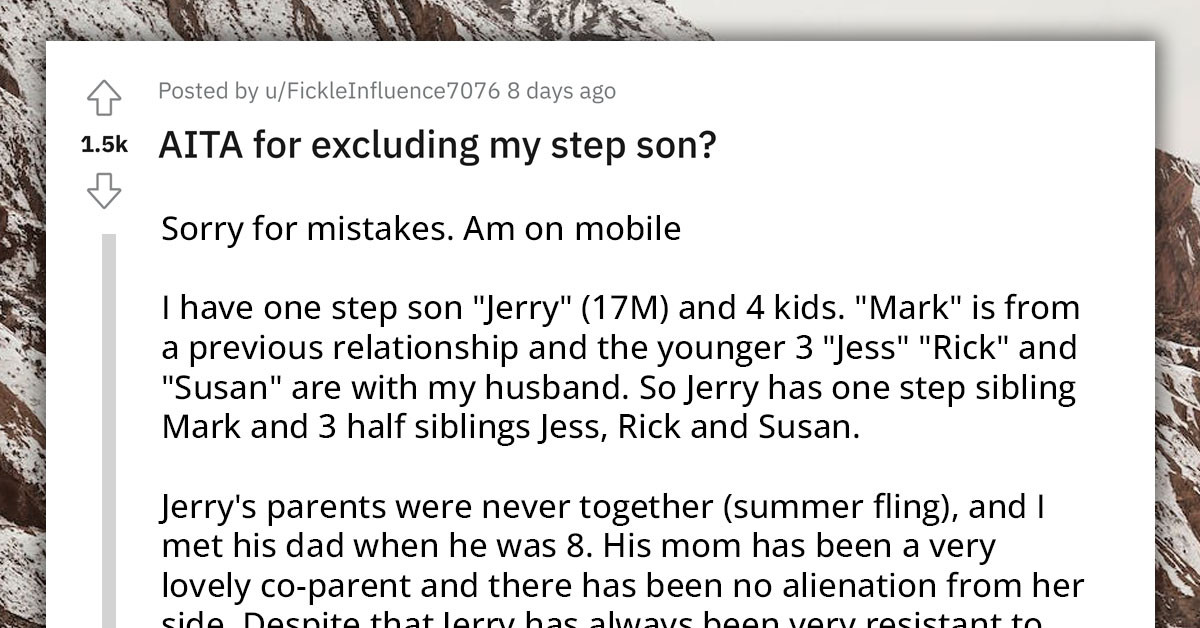 Woman Accused Of Excluding Step-Son From Family After Refusing To Buy Him Tickets To A Hangout With His Step-Siblings