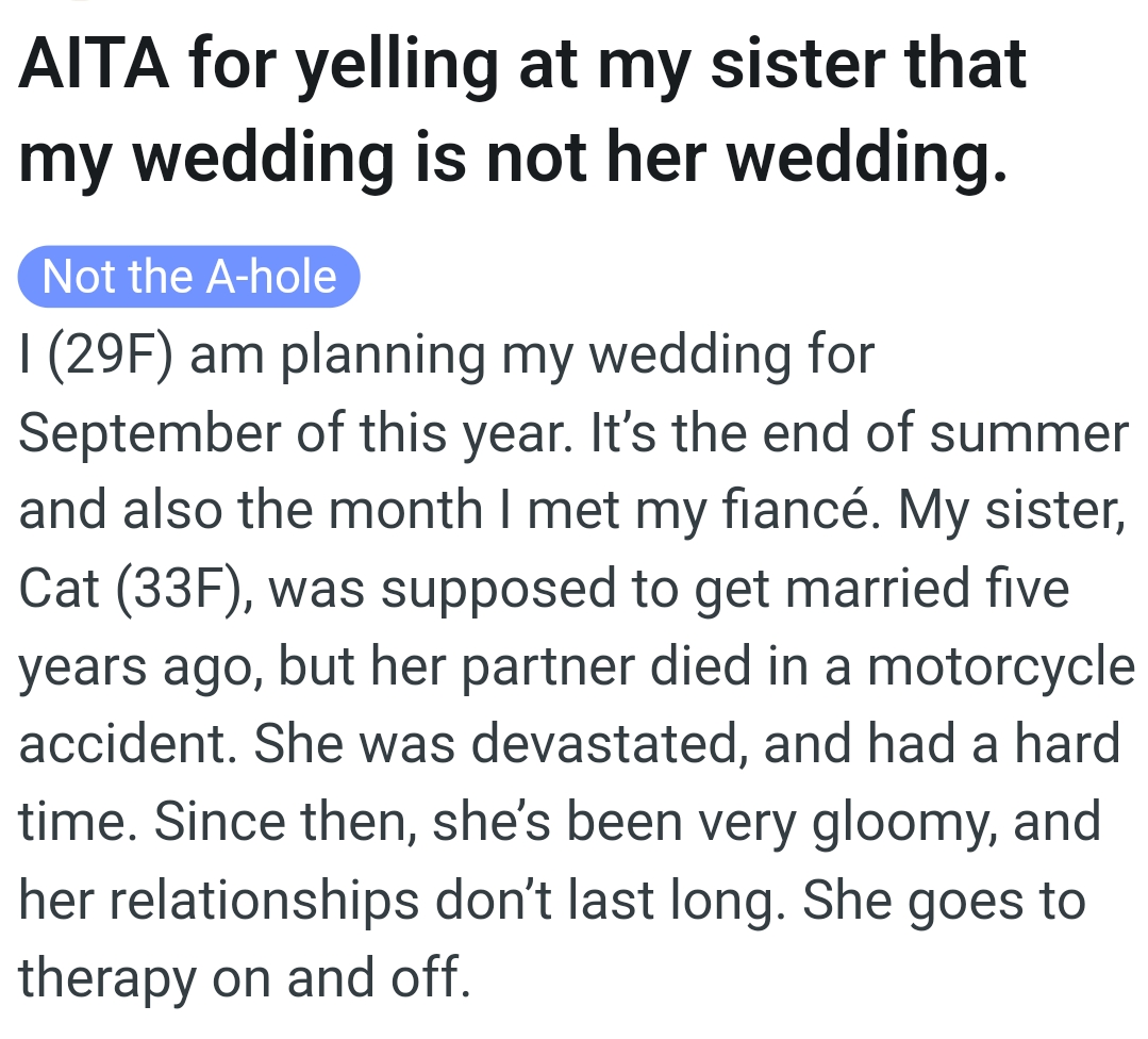 The OP kicks off her story
