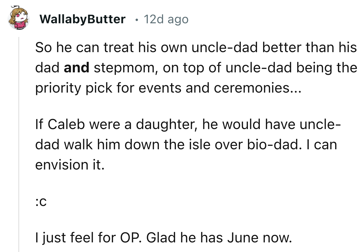 It's Great That OP Met June And Is Happy With Her