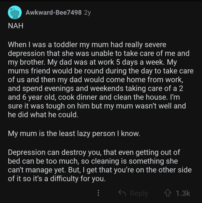 Depression can destroy a person and make them lazy.