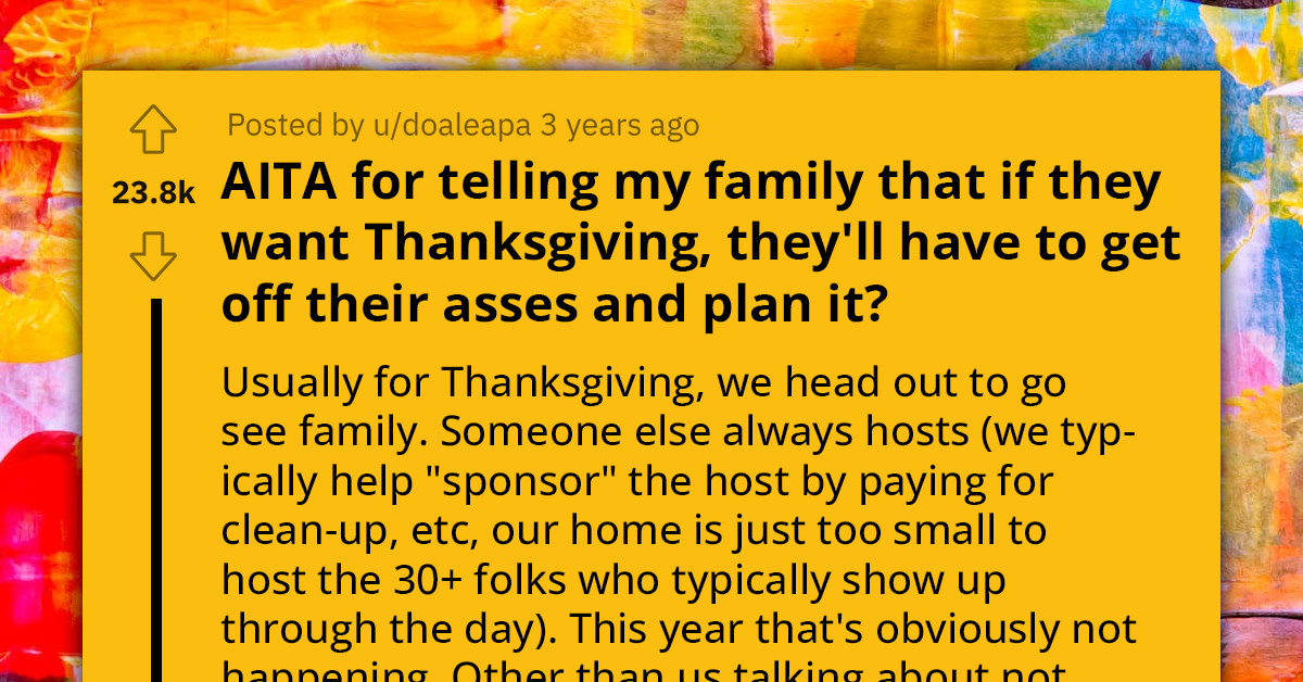 Woman Refuses To Make Thanksgiving Dinner Without The Help Of Her Husband