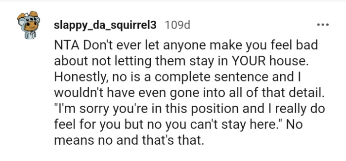 No is actually a complete sentence