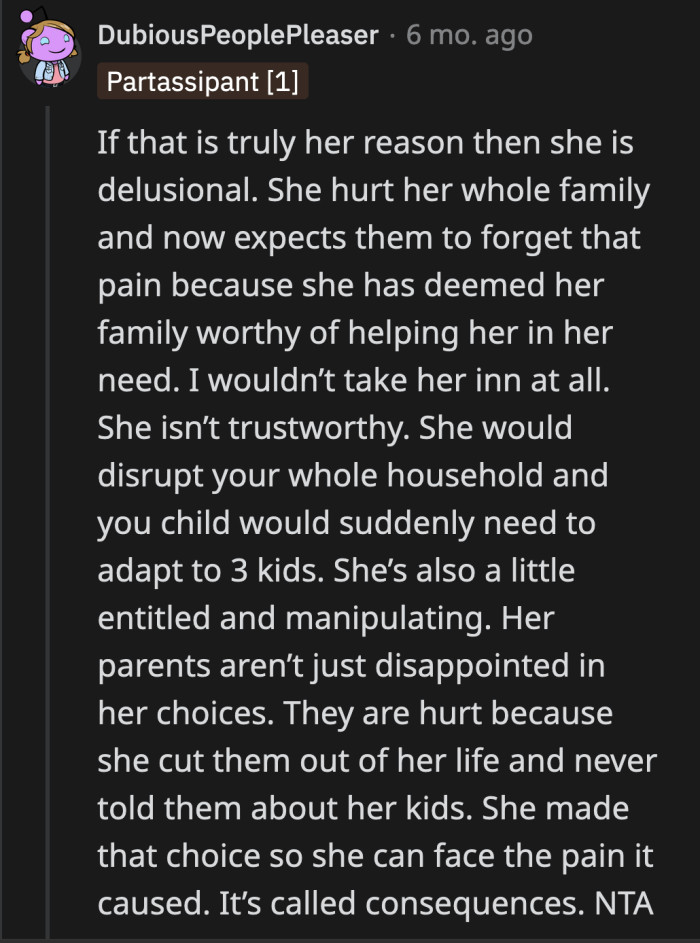 It was unfair of Mae to expect OP to remain unaffected by her running away. Her attempt at emotional manipulation adds to what was already a disappointing situation.