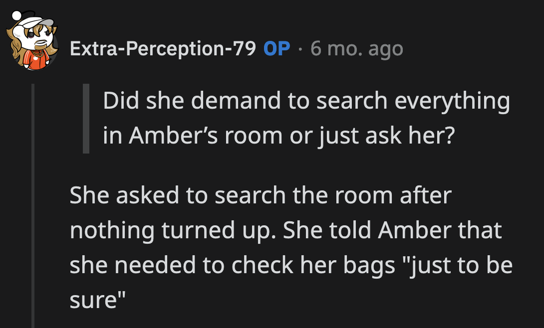 Sara handled the situation poorly. Her refusal to apologize to Amber, even after her search yielded no results, is not a good sign.