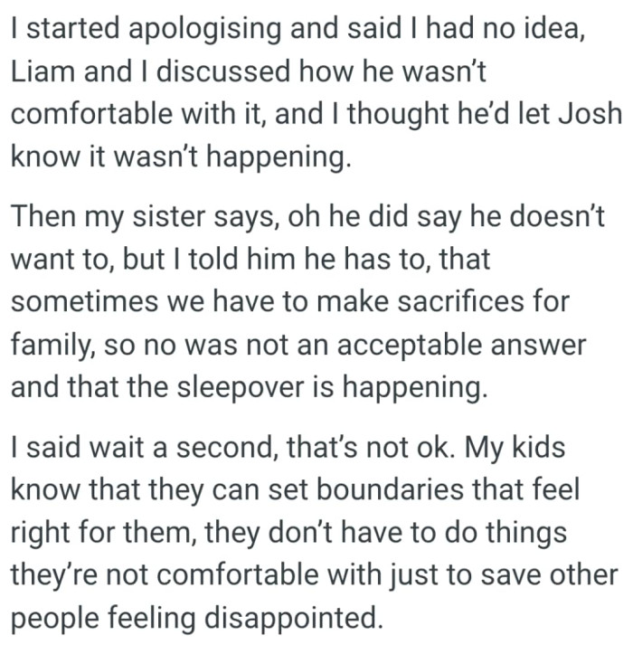 We have to make sacrifices for family