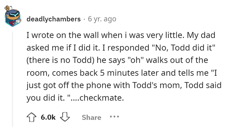 Todd did it