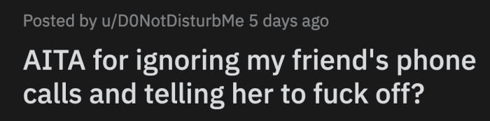 He finally told her to 