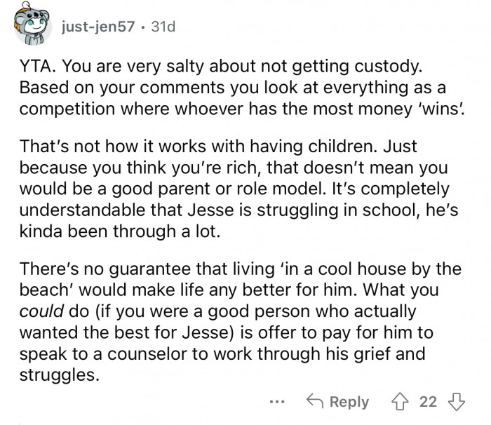 Jesse has been through a lot, so it's no wonder he's struggling in school.