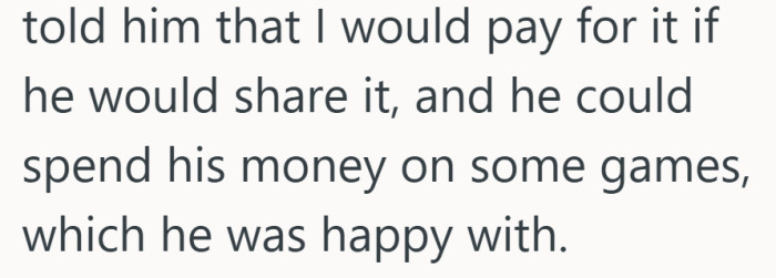 It shows how sharing feels different when responsibility is shared too.