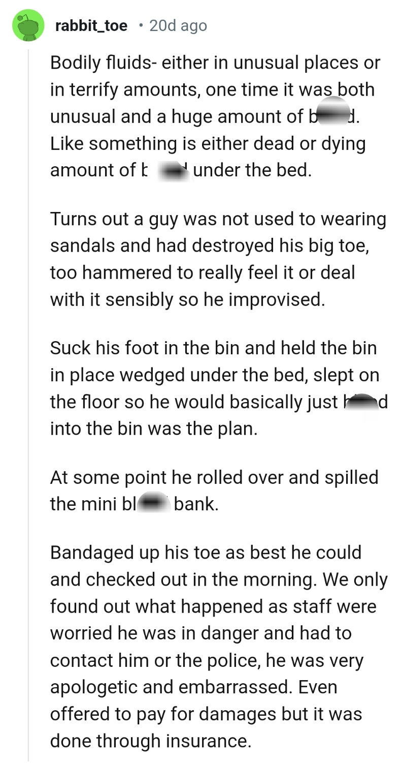 14. Spilling the mini blood bank