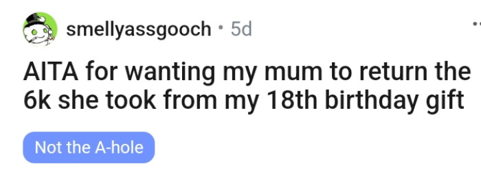 And here we have the headline...