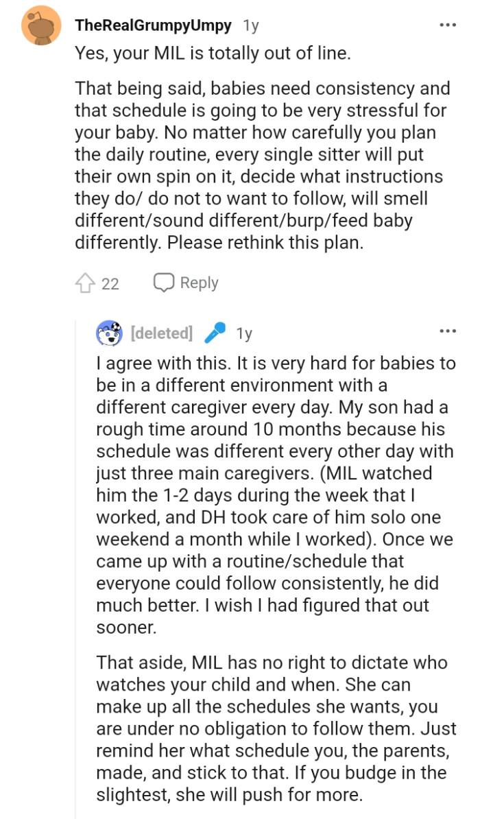 According to this Redditor, that schedule is going to be stressful for the baby as they need consistency