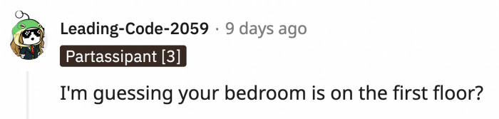 Does MIL prefer the downstairs bedroom?