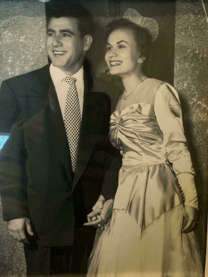 "My Grandparents In 1949-Ish. She Was A Bridesmaid In I Don’t Know Whose Wedding. They Had Just Gotten Engaged"