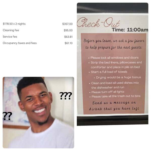 Might as well pay myself the cleaning fee after a hard day’s labor