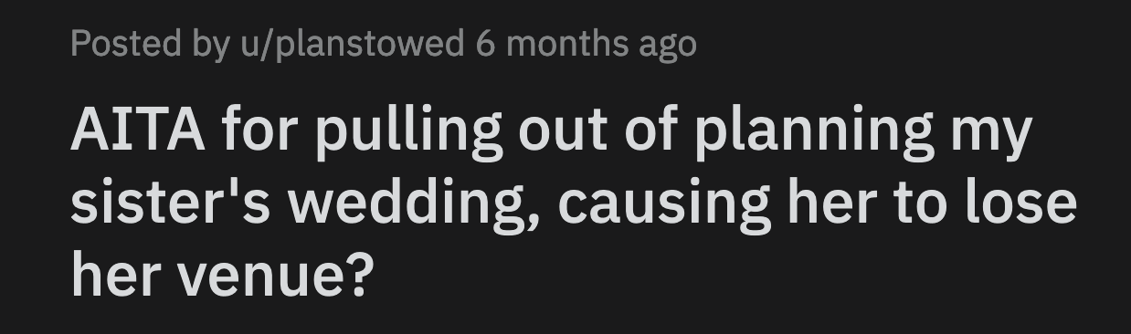 His sister attacked OP and his marriage. She predicted that OP and his husband would divorce by the end of the year. She also called him a homewrecker.