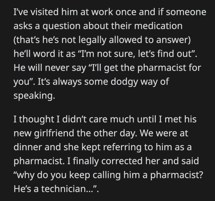 The dinner was awkward for the rest of the night.