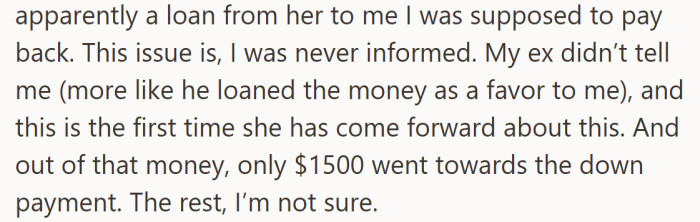 The real shock comes when she realizes she was kept in the dark and the funds were partly unaccounted for.
