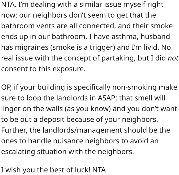 18. The landlords are in the best position to handle the situation.