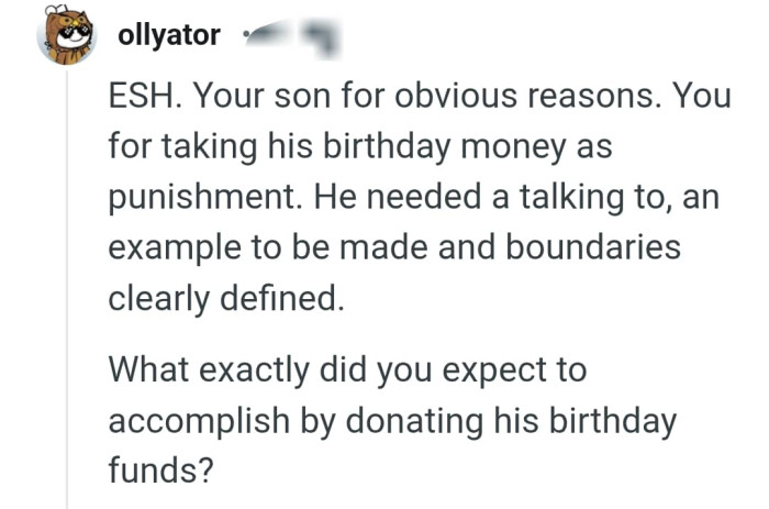 The OP should have talked to him instead