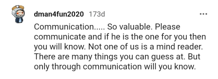 It's only through communication