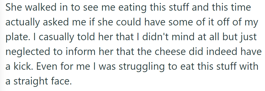 The roommate asked for ghost pepper jack mac. OP agreed.