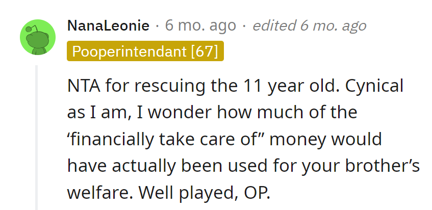 Dodged the financial labyrinth: NTA for rescuing the 11-year-old. Cynical suspicions aside, playing it smart, OP.