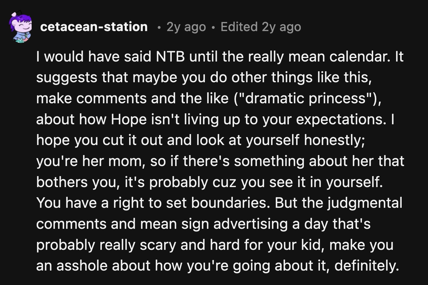Hope could also be afraid that OP would constantly compare her to her brothers' success. That kind of pressure can be daunting.
