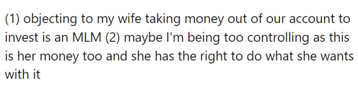 OP has offered the following explanation for why they think they might be the a-hole: