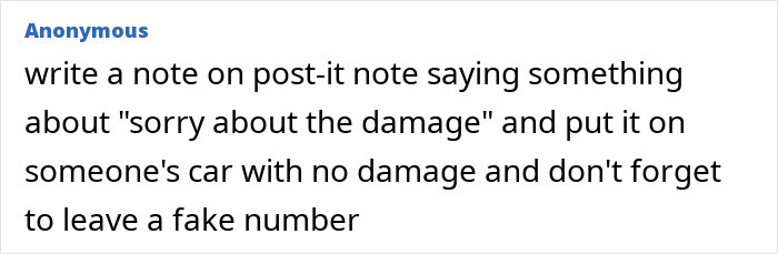 "Sorry about the damage."
