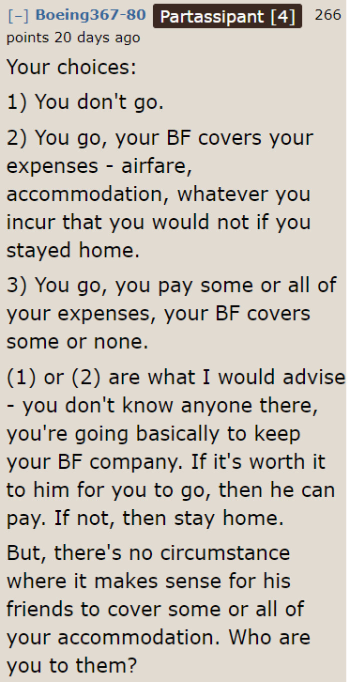 She can't just opt out of the payment if she's also using the accommodation. It's just not fair to everyone in the group.