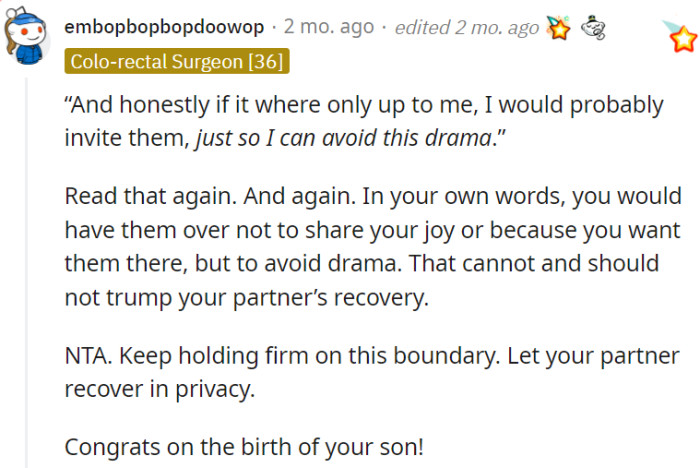 Holding firm on this boundary is the right call.