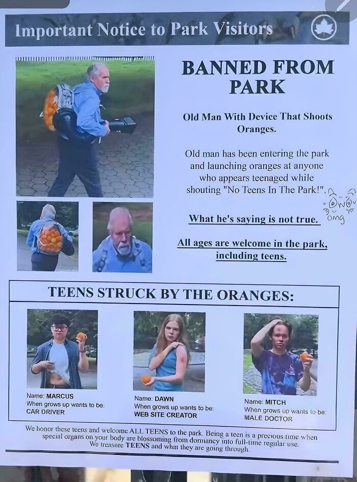 "The Old Man (With Device That Shoots Orange)"