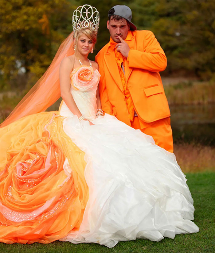 14. I Was Reading A Facebook Article. Tons Of Wedding Dresses, But This One Takes The Cake.
