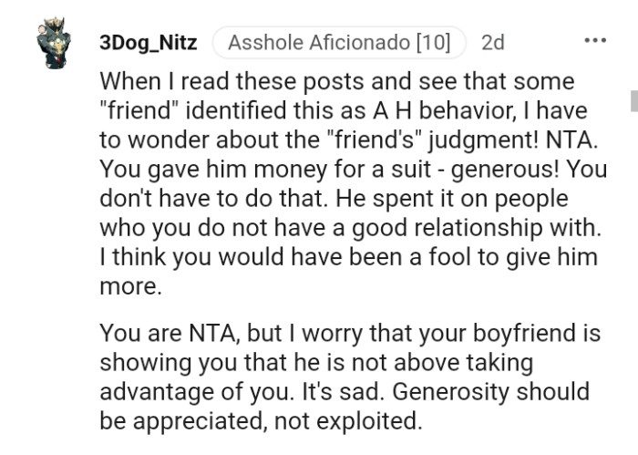 You would have been a fool to give him more