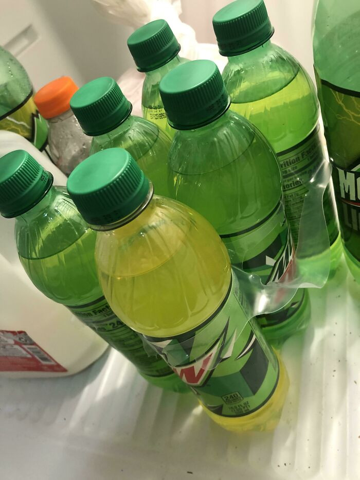 "One Of My Mountain Dew Bottles Isn't Dyed"