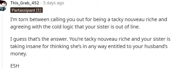 4. You and your sister are both in the wrong