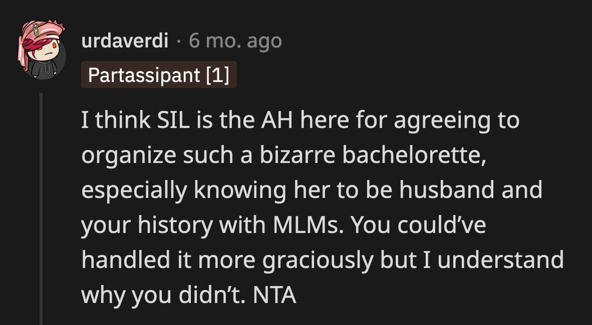 How her future sister-in-law thought OP wouldn't be suspicious of the setup is beyond me.