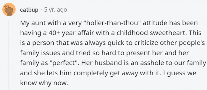 18. These are the kinds of family secrets that are so worth revealing so you can just watch those horrible people burn