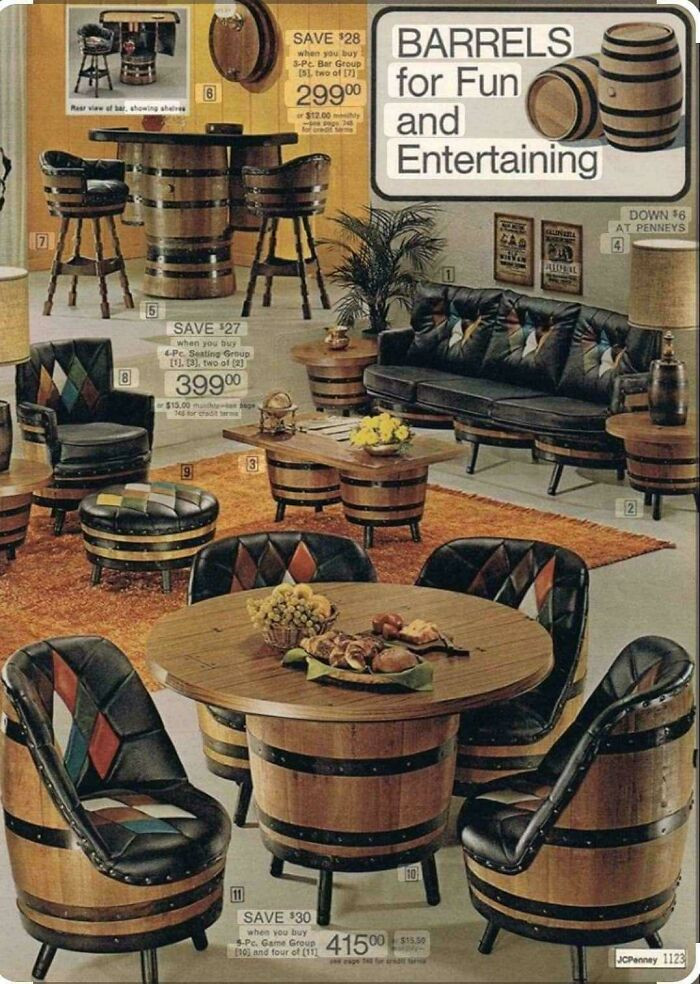 "'Barrels For Fun And Entertaining' - J.C. Penney, 1970s"