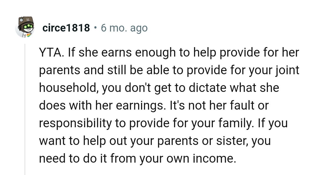 It's not her responsibility