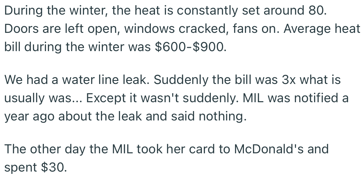 OP had been enduring strains to his family finances due to his MIL’s reckless spending from him and his wife’s joint account