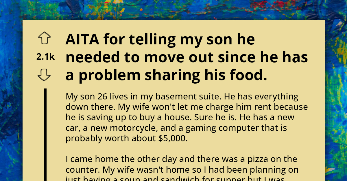 Upset Father Considers Kicking Out Employed Yet Freeloading Son For Refusing To Share Some Pizza