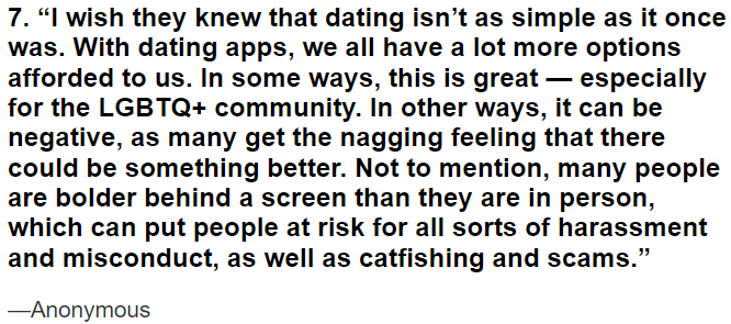 Dating has become complex due to dating apps, offering more options, especially beneficial for LGBTQ+ individuals.