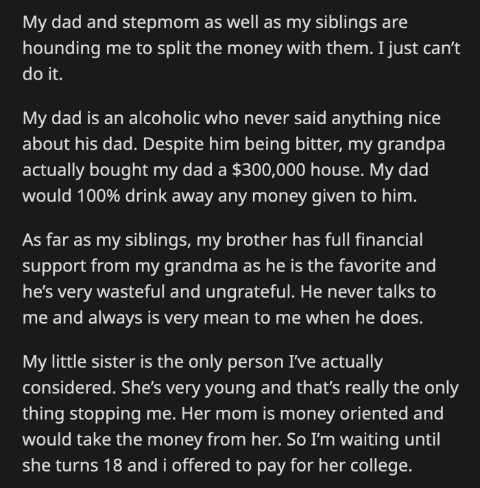 They threatened to sue her and even called the cops on her to accuse her of stealing the money