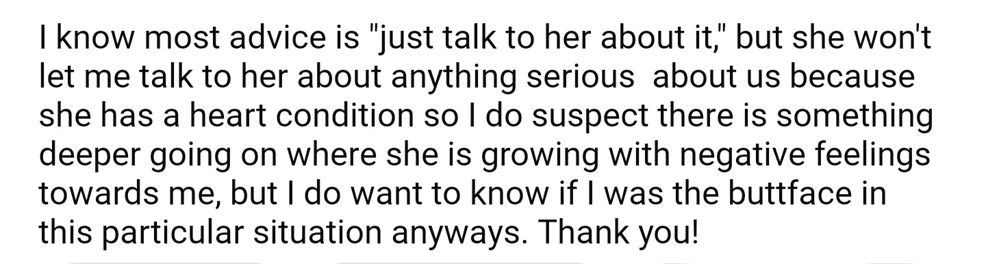 Meanwhile, OP is wondering if she has caused her best friend/roommate to have negative feelings towards her.