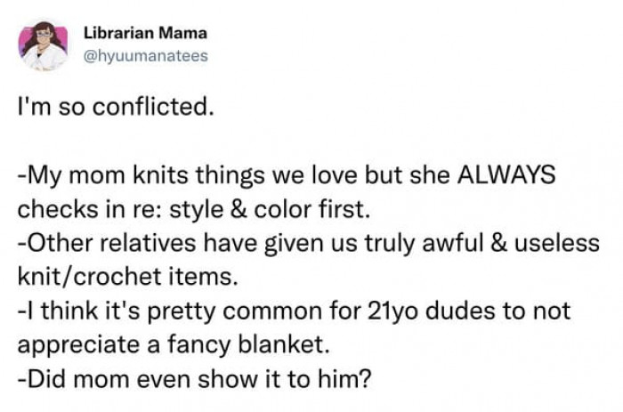 This person is conflicted