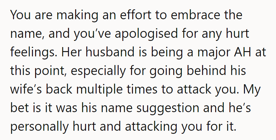 Sounds like BIL's got a case of name envy. Maybe he should stick to suggesting pet names for the goldfish.